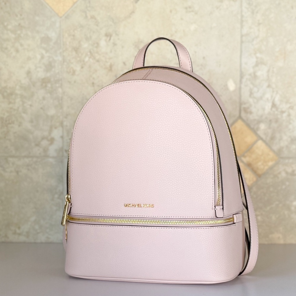 Michael Kors Rhea MediumPink Backpack - Picture 3 of 10